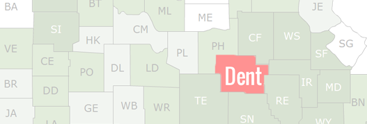 Dent County Map