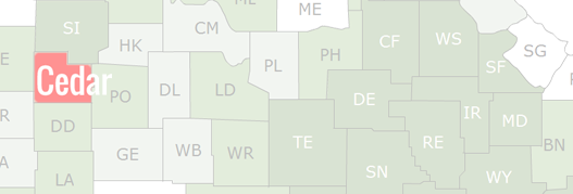 Cedar County Map