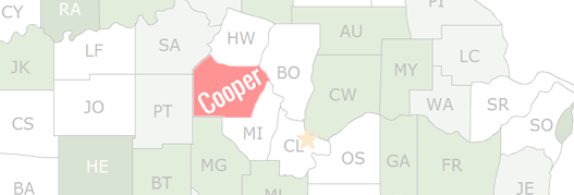 Cooper County Map