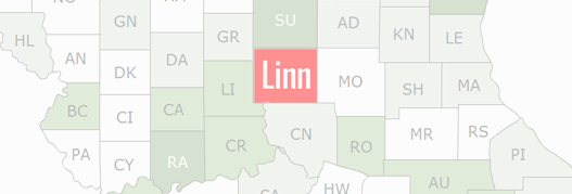 Linn County Map