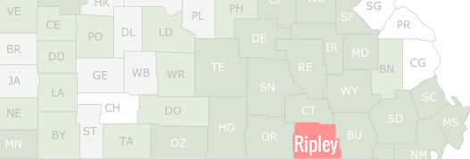 Ripley County Map